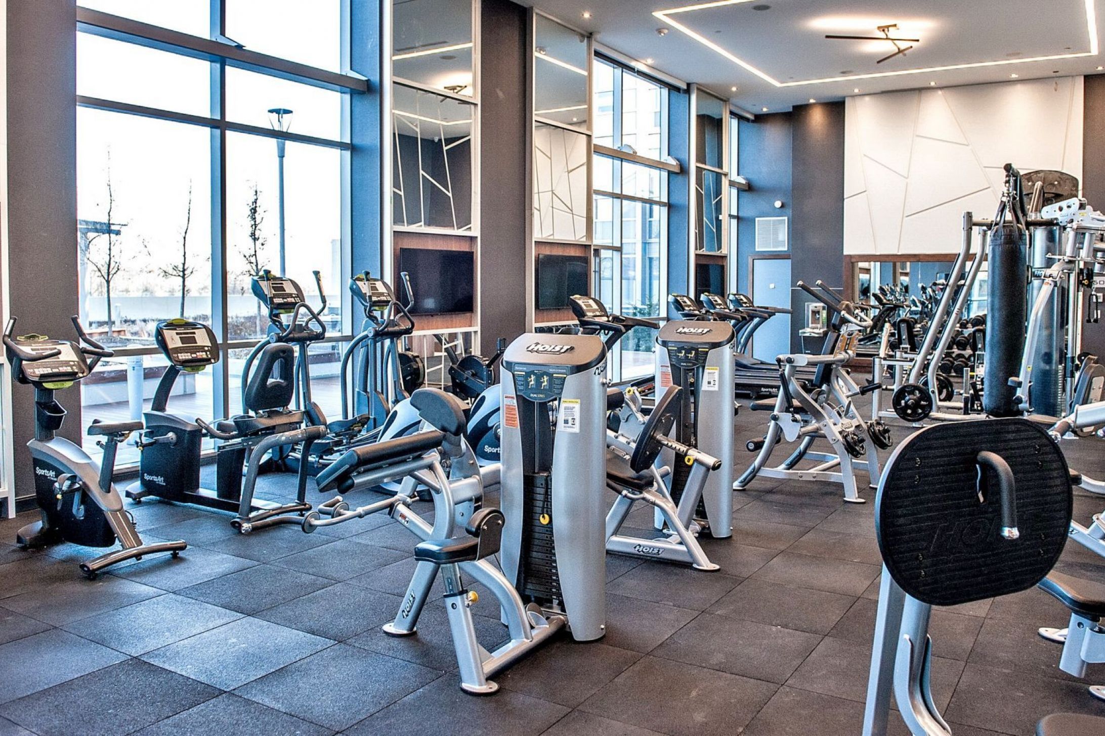 Gym at one of the Metrogate Condos Avani